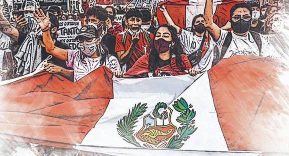 El Perú conmemora su bicentenario sacudido, entre otras cosas, por una seguidilla de crisis políticas que registraron su punto más álgido en las movilizaciones ciudadanas de noviembre del 2020. (El Comercio)