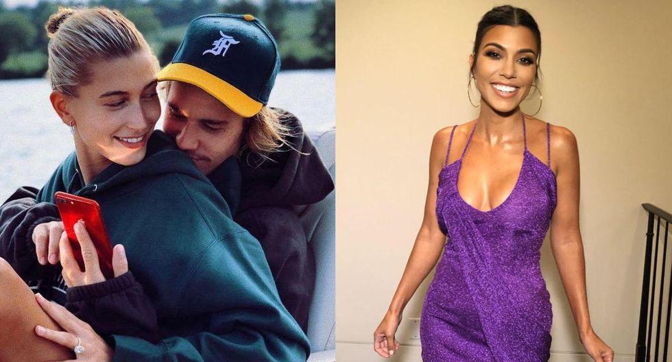 Justin Bieber y Kourtney Kardashian sostuvieron un breve romance a mediados de 2016, y eso ha despertado la inseguridad de Hailey Baldwin. (@haileybaldwin/@kourtneykardash)