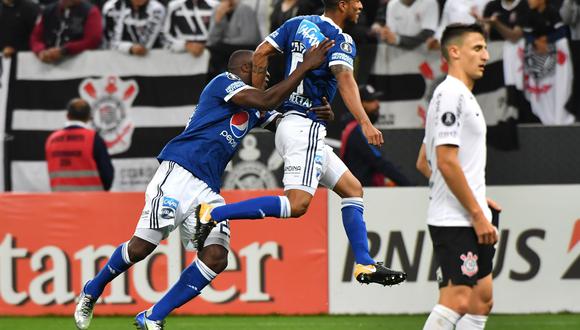 Corinthians cayó en casa ante Millonarios por la última fecha del Grupo G de la Copa Libertadores 2018. Los colombianos jugarán en la Copa Sudamericana. (Foto: AFP)