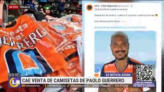 Cae venta de camisetas de Paolo Guerrero de la UCV, comerciantes preocupados por mercadería
