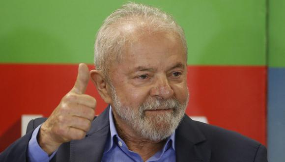El expresidente brasileño y candidato por el izquierdista Partido de los Trabajadores (PT), Luiz Inacio Lula da Silva, en Sao Paulo, Brasil, el 5 de octubre de 2022 (Foto de Miguel Schincariol / AFP)