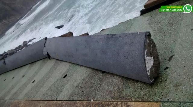 WhatsApp: oleaje anómalo destruyó malecón en playa La Herradura - 5