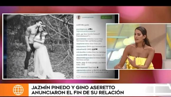 Valeria Piazza contó algunos detalles sobre los últimos meses de relación entre  Jazmín Pinedo y Gino Assereto. (Foto: Captura América TV)