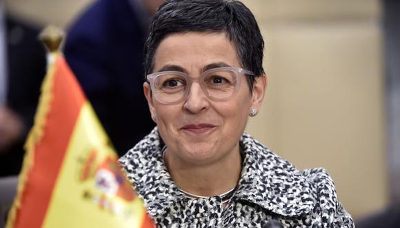 La ministra de Relaciones Exteriores de España Arancha González Laya. (Photo by RYAD KRAMDI / AFP).