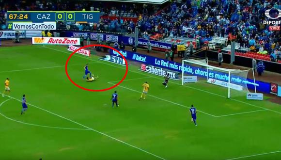 Cruz Azul vs. Tigres: el gol de Roberto Alvarado para el 1-0 de la 'Máquina cementera'. (Foto: captura)