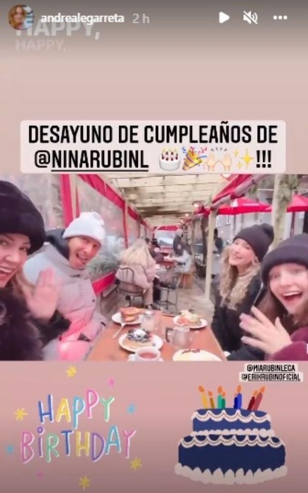 Nina Robben wcześnie świętuje swoje urodziny obfitym śniadaniem (zdjęcie: Andrea Legarreta/Instagram)
