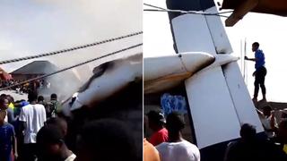 Congo: al menos seis muertos en accidente de avión en la ciudad de Goma | VIDEO