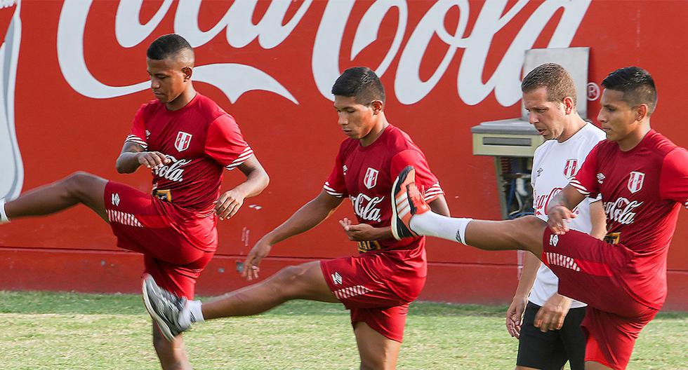 Esta fue la delantera que usó Ricardo Gareca para el partido de práctica de la Selección Peruana ante la Sub-20 este jueves. (Foto: FPF)
