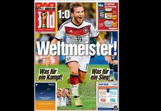 Alemania y su tetracampeonato en las portadas del mundo