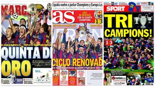 Barcelona: prensa mundial se rindió tras título de Champions
