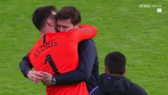 Tottenham logró clasificar a la final de Champions tras vencer por 3-2 al Ajax en el último minuto de descuento. Pochettino, Lloris entre otros, protagonizaron un tierno abrazo en pleno llanto tras el pitazo final (Foto: captura de pantalla)