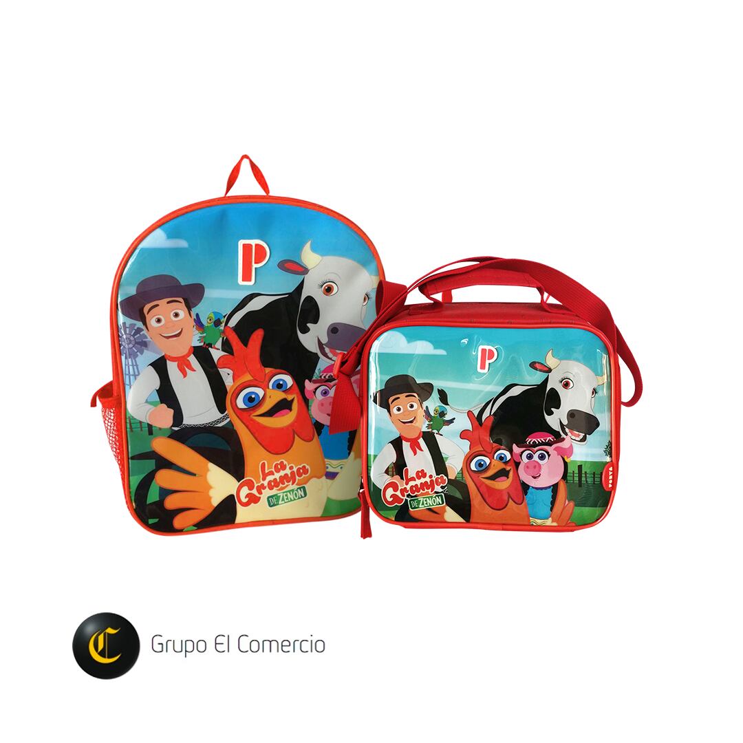 Una mochila y una lonchera ideal para comenzar la etapa escolar de los engreídos del hogar, además cuenta con el respaldo de la marca Porta.