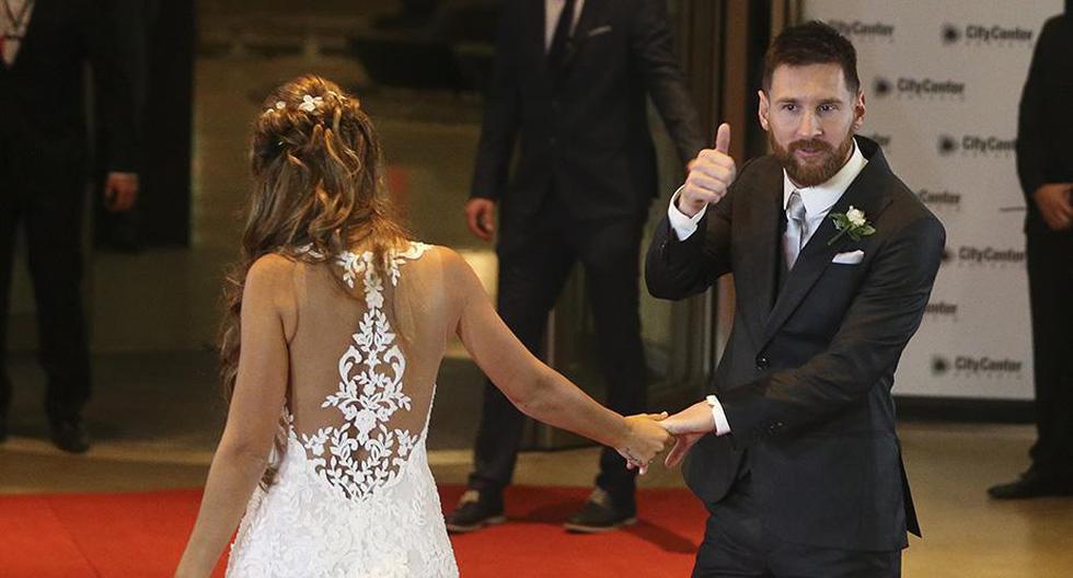 Unos 11.299 dólares se reunieron en la boda de Lionel Messi, que serán utilizados para beneficiar a los más necesitados. (Foto: EFE)