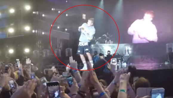 Le lanzaron un objeto a Justin Bieber por negarse a cantar "Despacito". (Foto: Captura de pantalla/ YouTube)