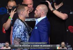 UFC 257: el tenso primer careo entre Conor McGregor y Dustin Poirier | VIDEO