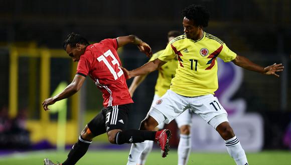 La selección Colombia se enfrenta ante su similar de Egipto esta tarde (2:15 p.m. EN VIVO ONLINE por RCN) en el Estadio de Bérgamo. Mohamed Salah es el gran ausente. (Foto: AFP)