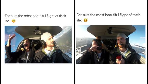 Hombre propone matrimonio haciendo una desesperante broma sobre un desperfecto durante el vuelo | VIDEO (Foto: Instagram/@eliasp.s_1).