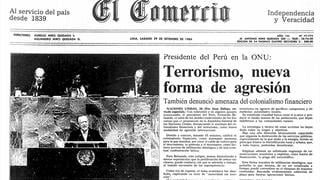 Los presidentes peruanos de los años 80 y 90 y sus discursos en la ONU