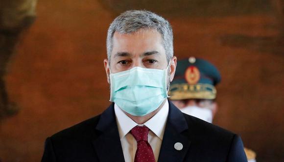 El presidente de Paraguay, Mario Abdo Benítez, durante un evento en el Palacio López en Asunción, Paraguay. (Foto: REUTERS / Cesar Olmedo).