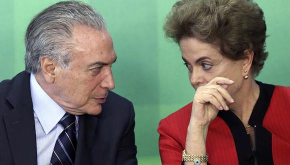 Brasil. Dilma Rousseff y Michel Temer cuando eran cercanos colaboradores. (AP)