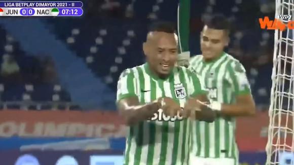 Junior 0-1 Atlético Nacional: gol de Jarlan Barrera. (Video: Win Sports)