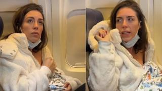 La verdad sobre el video viral de una mujer “amamantando” a un gato en un avión