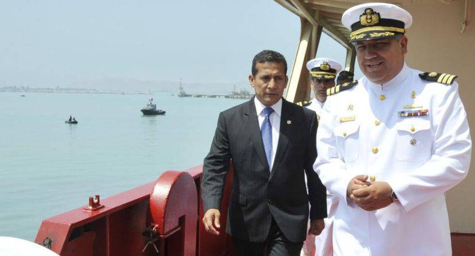 Ollanta Humala el d&iacute;a que embarc&oacute; a la delegaci&oacute;n peruana que viaj&oacute; a la Ant&aacute;rtida. (Foto: Andina)
