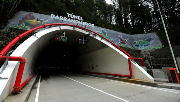 Esta es una de las entradas al flamante túnel de la Línea, cuyo nombre, Barranquero, hace homenaje a un loro común de la zona. (Foto: Ministerio de Transporte de Colombia, vía BBC Mundo).