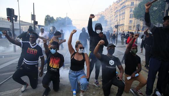 Protestas contra el racismo en París. (Foto: AP)