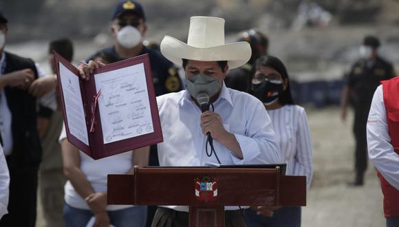 Pedro Castillo destacó que el Gobierno hará seguimiento de los compromisos adoptados | Foto: Renzo Salazar / @photo.gec