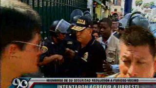 Casi agreden a Urresti en presentación de delincuentes (VIDEO)