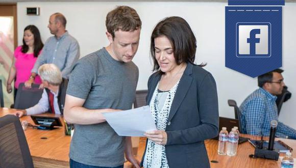 Mark Zuckebrerg junto a la COO de Facebook, Sheryl Sandberg. (Foto: Facebook)