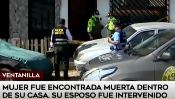 Mujer fue encontrada sin vida dentro de su vivienda en Ventanilla. (Captura: América Noticias)