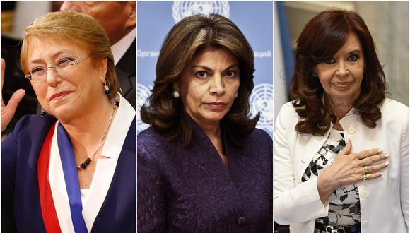 Michelle Bachelet, Laura Chinchilla y Cristina Kirchner son algunas de las mujeres que han llegado a la presidencia por voto popular.