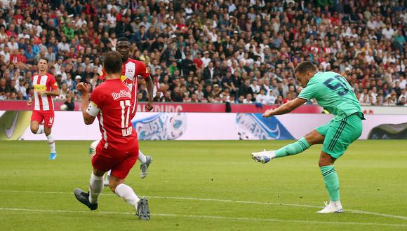 Real Madrid vs. Red Bull Salzburgo: Eden Hazard marcó el 1-0 con este golazo. (Foto: AFP)