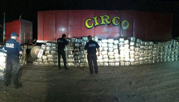 México: Hallan 4 toneladas de marihuana en un tráiler de circo