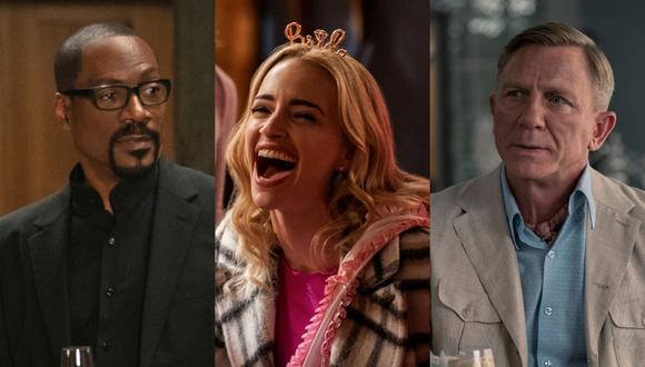 "Ustedes", "Ginny & Georgia" y "Glass Onion: A Knives Out Mystery" en el Top 10 de Netflix. (Fotos: Netflix)