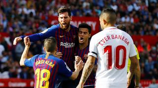Barcelona, con tres golazos de Messi, venció 4-2 a Sevilla de visita por la Liga española | VIDEO