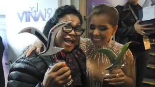 Viña del Mar: Susan Ochoa celebra junto a Eva Ayllón tras triunfar en el Festival | VIDEO