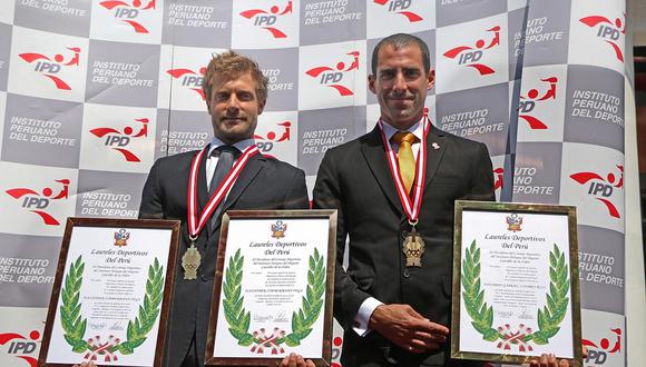 El IPD entregó los Laureles Deportivos a velerista Zimmermann por titulo mundial de sunfish y a Eduardo Linares, subcampeón mundial de remo. (Foto: IPD)