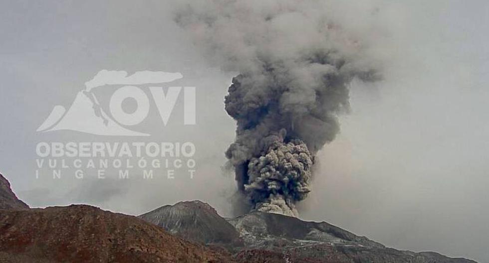 Volcán Sabancaya en Arequipa. (Foto: Ingemmet Perú)