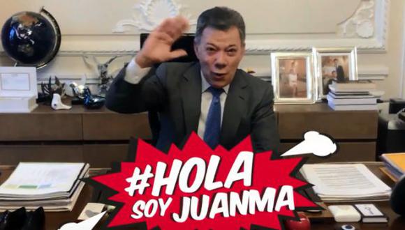 Juan Manuel Santos hizo las veces de youtuber por unos minutos pero no le gustó mucho. (Video: Daniel Samper)