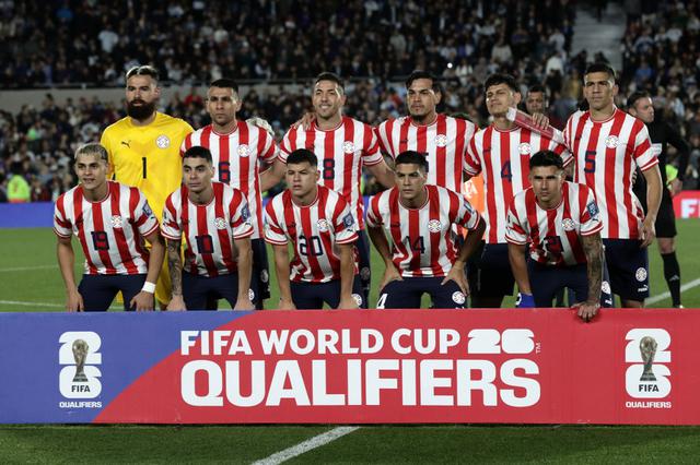 Selección de Paraguay. (Photo by ALEJANDRO PAGNI / AFP)