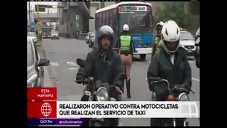 Surco: realizan operativo contra servicio de taxi en moto lineal