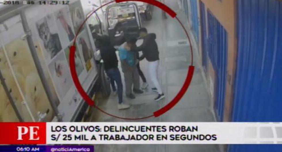 La Policía Nacional tiene en su poder los videos que serán de ayuda para identificar a los delincuentes. (Foto: Captura/América Noticias)