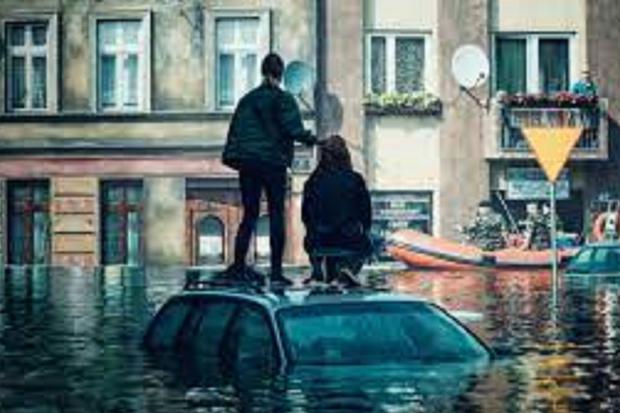 Escena de la serie Polka de Netflix "la gran inundación" (Foto: Netflix)