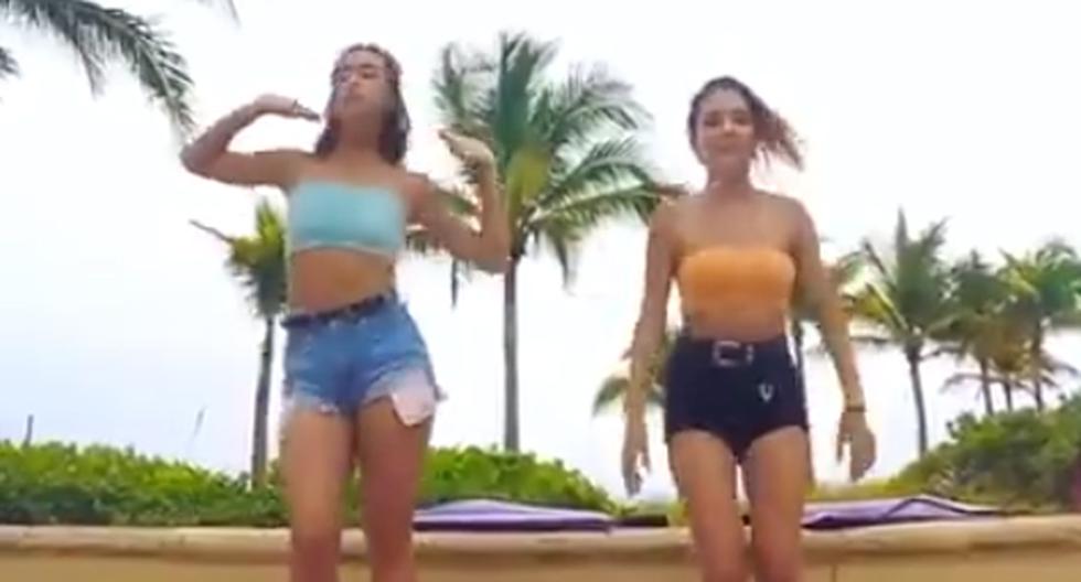 Facebook: dos chican bailan al compás de un baile bastante motivador. (foto: captura)