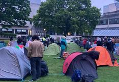 Estudiantes propalestinos acamparon en el Trinity College de Dublín