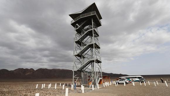 La torre de observación se ubica a la altura del kilómetro 425 de la Panamericana Sur.