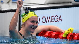 Tokio 2020: Ariarne Titmus venció a Katie Ledecky en la final de 400 metros y su entrenador hizo peculiar celebración